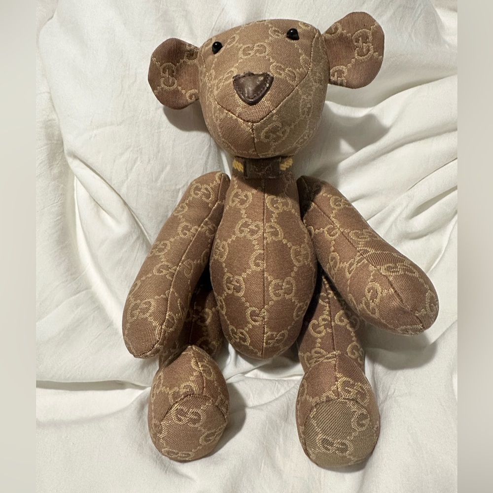 💯 Authentic Gucci GG Teddy Bear ￼